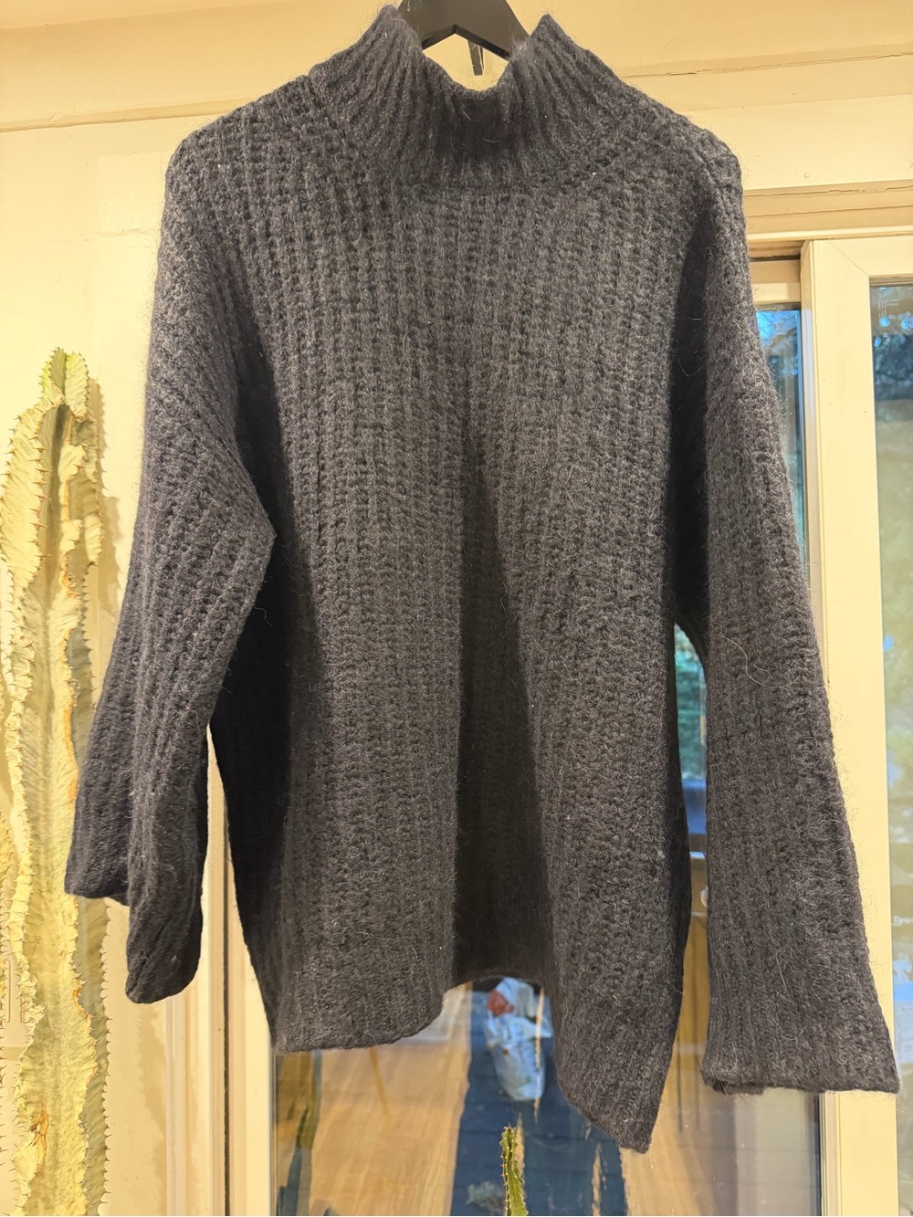 A.P.C alpaca chunky mock neck sweater